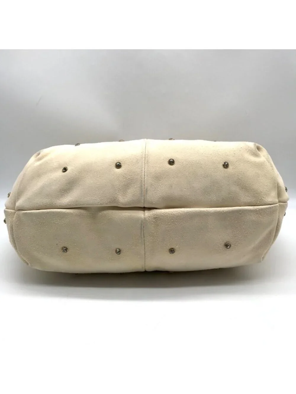 Sam Edelman Ivory Suede Faren Rhinestone Hobo Bag